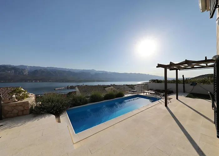 Villa Mediterranean With Pool, Beach, Panoramic View - By Traveler Tourist Agency Krk - Id 2509